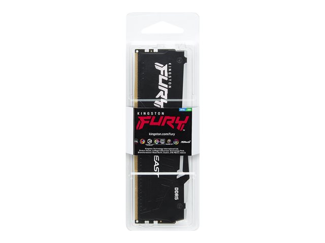 Kingston FURY Beast RGB - DDR5 - module - 32 GB - DIMM 288-pin - 5200 MHz / PC5-41600 - CL40 - 1.25 V - unbuffered - on-die ECC