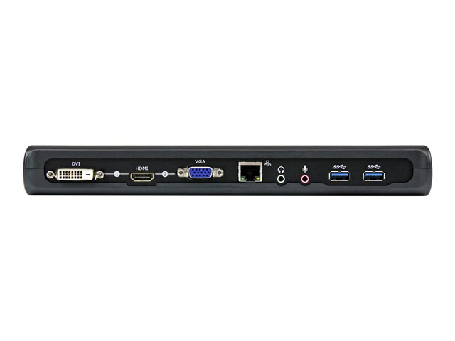 StarTech.com USB 3.0 Docking Station with HDMI and DVI/VGA - Dual Monitor - Universal Laptop Dock - Mac and Windows Compatible (USB3SDOCKHDV) - Docking station - USB - VGA, HDMI - 10Mb LAN - for P/N: ARMBARDUO, ARMBARDUOV, ARMDUAL, ARMDUAL30, ARMDUALV, ARMSLIMDUO