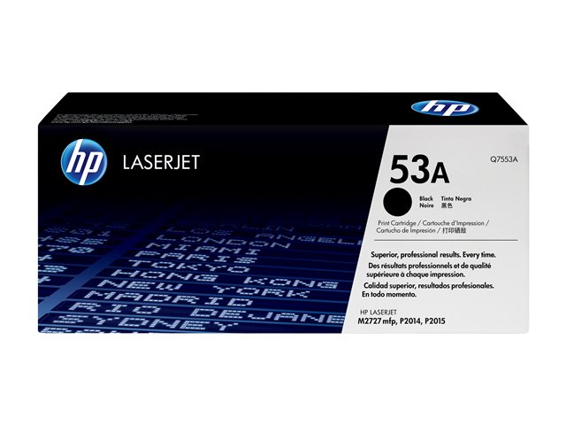 HP 53A - Black - original - LaserJet - toner cartridge (Q7553A) - for LaserJet M2727nf MFP, M2727nfs MFP, P2014, P2014n, P2015, P2015d, P2015dn, P2015n, P2015x