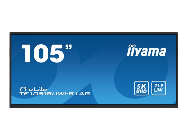 iiyama ProLite TE10518UWI-B1AG - 105\" Diagonal Class (104.6\" viewable) LED-backlit LCD display - interactive digital signage - with touchscreen - Android - 5K UHD (2160p) 5120 x 2160 - black, matte