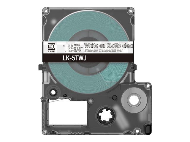 Epson LabelWorks LK-5TWJ - White on matte clear - Roll (1.8 cm x 8 m) 1 cassette(s) hanging box - tape cartridge