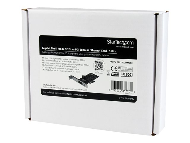 StarTech.com PCI Express Gigabit Ethernet Multimode SC Fiber Network Card - Network adapter - PCIe - 1000Base-FX
