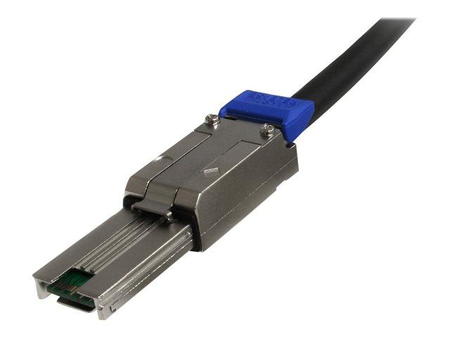 StarTech.com 1m External Mini SAS Cable - Serial Attached SCSI SFF-8088 to SFF-8088 - 2x SFF-8088 (M) - 1 meter, Black (ISAS88881) - SAS external cable - TAA Compliant - SAS 6Gbit/s - 4-Lane - 26 pin 4x Shielded Mini MultiLane SAS (SFF-8088) (P) to 26 pin 4x Shielded Mini MultiLane SAS (SFF-8088) (P) - 1 m - latched - black