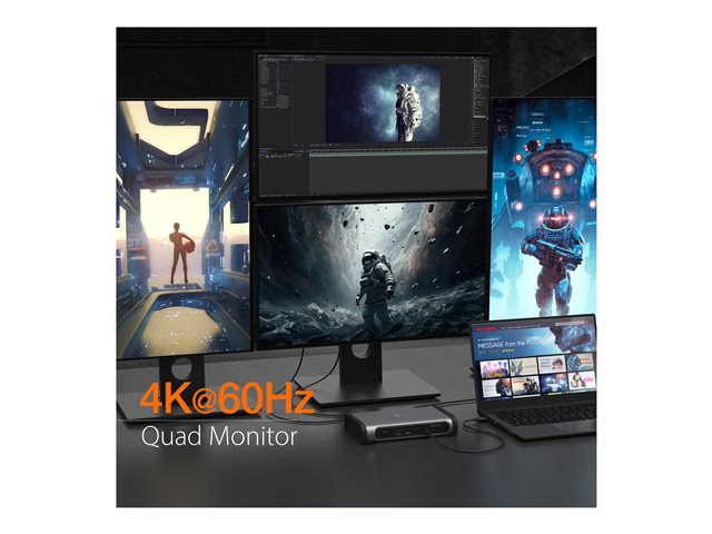 THUNDERBOLT 4 QUAD DISPLAY DOCKING STATI