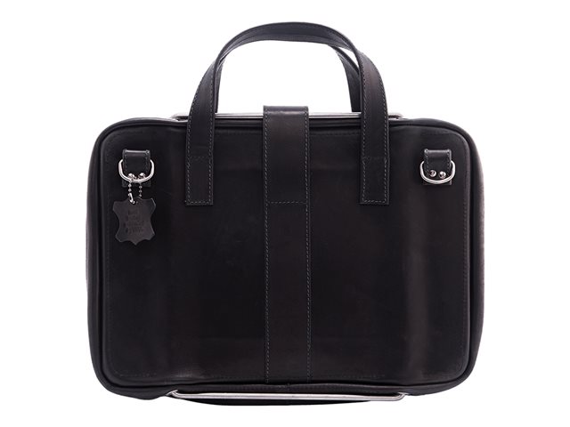 Viva Laptoptas full grain leather zwart