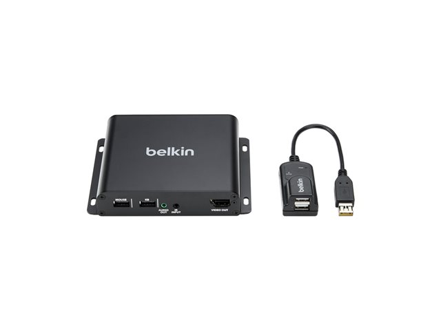 Belkin - KVM / audio extender - receiver - HDMI, DisplayPort - over CAT 6 - USB - 6 ports - up to 100 m - TAA Compliant
