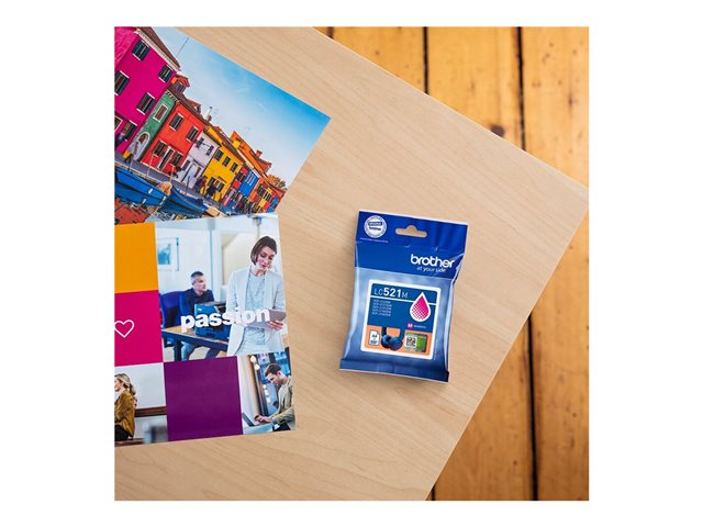 Brother LC521M - Magenta - original - pillow pack - ink cartridge - for Brother DCP-J1260W, DCP-J1310DW
