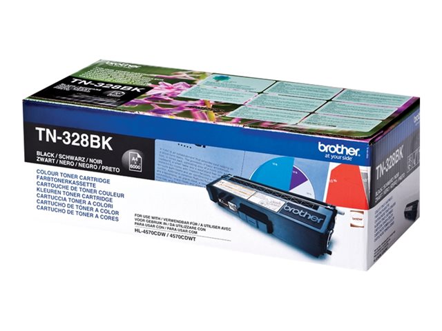 Brother TN328BK - Black - original - toner cartridge - for Brother DCP-9270CDN, HL-4570CDW, HL-4570CDWT, MFC-9970CDW