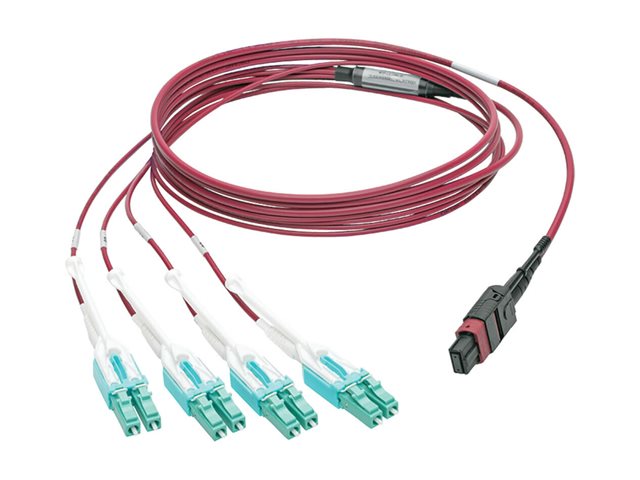 40G MTP/MPO to 4xLC Fan-Out OM4 Plenum-R