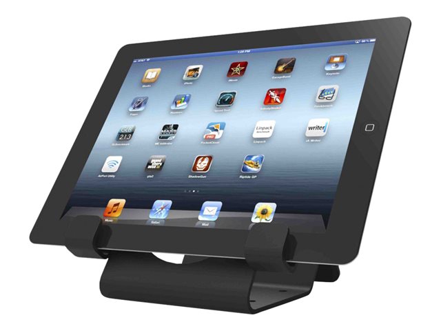 Compulocks Universal Tablet Holder with Keyed Cable Lock - Secure table stand for tablet - black