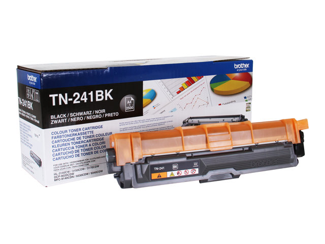 Brother TN241BK - 2-pack - black - original - toner cartridge - for Brother DCP-9015, DCP-9020, HL-3140, HL-3150, HL-3170, MFC-9140, MFC-9330, MFC-9340