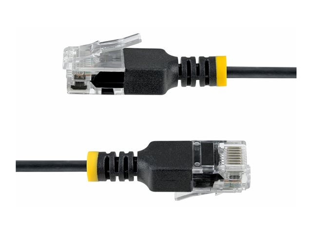 1m Black Ultra Slim CAT6a Cable