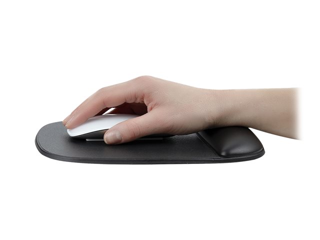 StarTech.com Mouse Pad with Hand rest, 6.7x7.1x 0.8 in (17x18x2cm), Ergonomic Mouse Pad with Wrist Support, Desk Wrist Pad w/ Non-Slip PU Base for Office/Home/Computer/Laptop - Cushioned Gel Mouse Pad w/ Palm Rest - Mouse pad with wrist pillow - blac