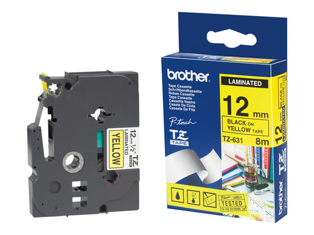 Brother - Black, transparent - Roll (1.2cm x 7.7m) 1 pcs. printer tape - for P-Touch PT-15, PT-20, PT-2000, PT-3000, PT-500, PT-5000, PT-6, PT-8, PT-8E