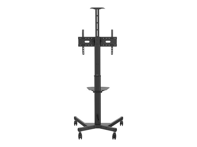 VISION Professional Display Floor Stand - LIFETIME WARRANTY - Steel construction - Trolley fits displays 31-80\" with VESA sizes up to 600 x 400 - Rotates portrait to landscape - Crank handle adjusts height - Tilt adjustment - Laptop and VC shelves in