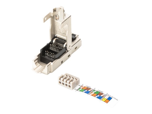 CAT.6A FIELD TERMINATION PLUG STP DUST CAP BEND RELIEF