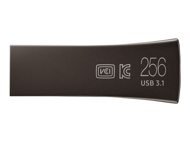 Samsung BAR Plus MUF-256BE4 - USB flash drive - 256 GB - USB 3.1 Gen 1 - titan grey