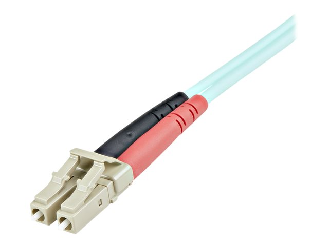 StarTech.com 1m (3ft) LC/UPC to LC/UPC OM3 Multimode Fiber Optic Cable, Full Duplex 50/125Âµm Zipcord Fiber Cable, 100G Networks, LOMMF/VCSEL, u003c0.3dB Low Insertion Loss - LSZH Fiber Patch Cord - Patch cable - LC multi-mode (M) to LC multi-mode (M) -