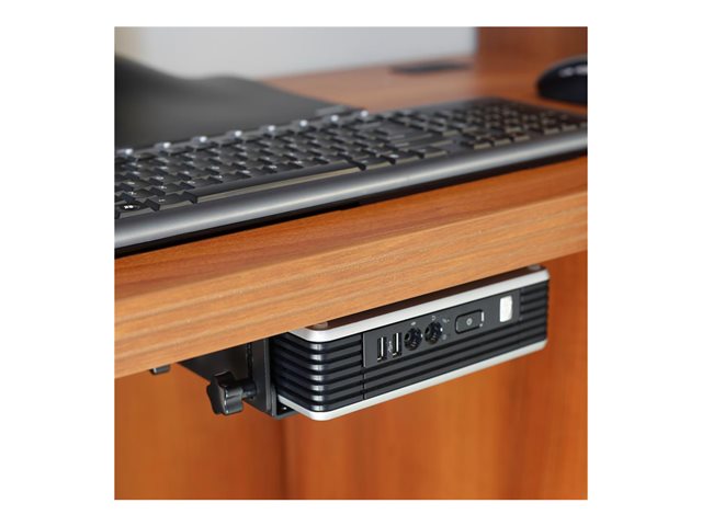 Ergotron - Mini PC mount - under-desk mountable, pole mountable, wall track mountable, VESA bracket mountable - black - for Ergotron NX, LX Dual Side-by-Side Arm