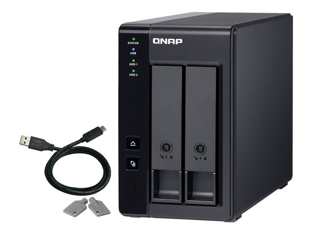 QNAP TR-002 - Hard drive array - 2 bays (SATA-600) - USB 3.1 Gen 2 (external)