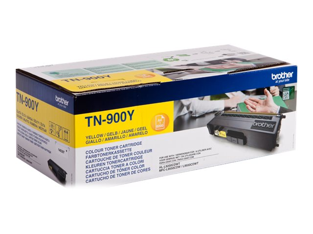 Brother TN900y - Yellow - original - toner cartridge - for Brother HL-L9200CDWT, HL-L9300CDWT, HL-L9300CDWTT, MFC-L9550CDW, MFC-L9550CDWT
