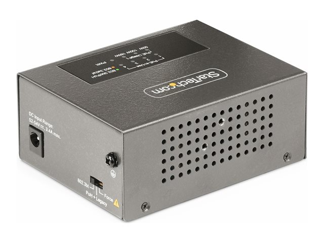StarTech.com 4-Port Multi-Gigabit PoE++ Injector, 5/2.5G Ethernet (NBASE-T), PoE/PoE+/PoE++ (802.3af/802.3at/802.3bt), 160Watts Power Budget, Wall/DIN Rail Mountable - Unmanaged, For IP Cameras/Wireless APs/POSs (AS445C-POE-INJECTOR) - PoE injector (