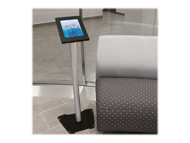 StarTech.com Secure Tablet Floor Stand - Anti-Theft - Lockable Tablet Mount - For 9.7\" Tablets - Metal Construction - Fixed Height (STNDTBLT1FS) - Mounting kit (feet, pole, holder, pole connector, pole base, base) - for tablet - plastic, aluminium, steel - screen size: 9.7\" - in-floor mounted