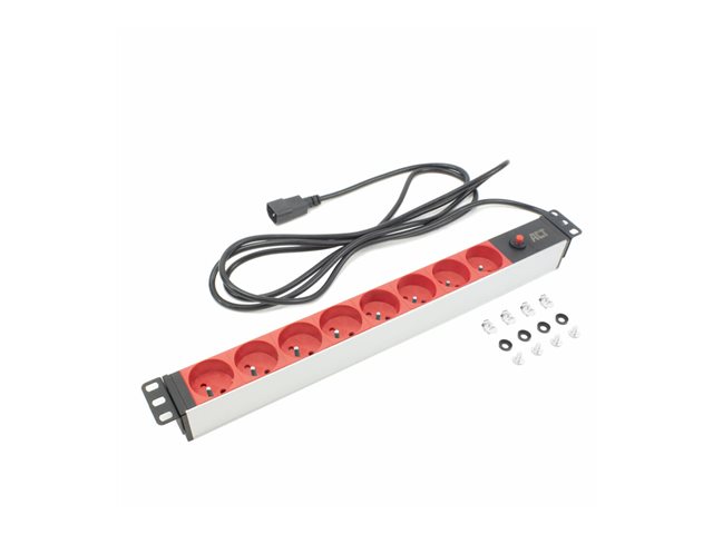 PDU C14 - TYPE E (8X) 10A FUSE. 1 stk