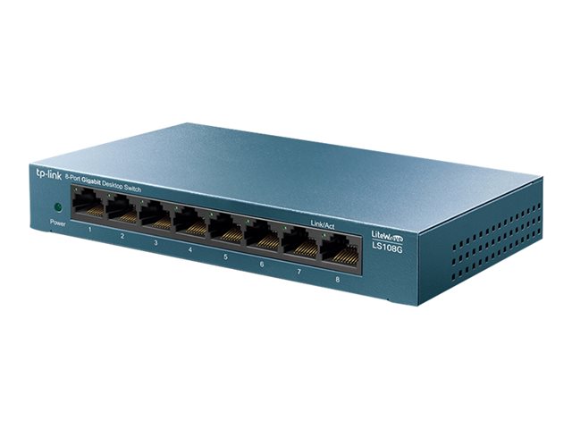 TP-Link LiteWave LS108G - Switch - unmanaged - 8 x 10/100/1000 - desktop - AC 220 V