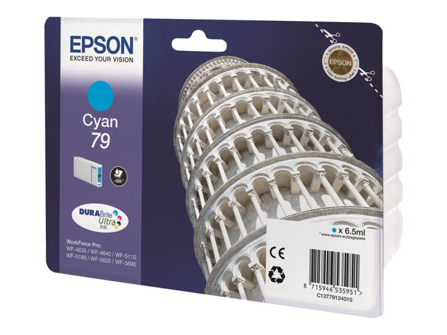 Epson 79 - 6.5 ml - cyan - original - ink cartridge - for WorkForce Pro WF-4630DWF, WF-4640DTWF, WF-5110DW, WF-5190DW, WF-5620DWF, WF-5690DWF