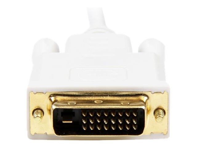 StarTech.com 6 ft Mini DisplayPort to DVI Adapter Cable - Mini DP to DVI Video Converter - MDP to DVI Cable for Mac / PC 1920x1200 - White (MDP2DVIMM6W) - DisplayPort cable - Mini DisplayPort (M) to DVI-D (M) - 1.82 m - thumbscrews - white