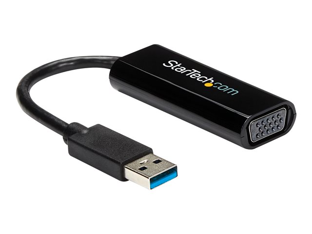 StarTech.com USB 3.0 to VGA Adapter - Slim Design - 1920x1200 - Adapter - TAA Compliant - USB Type A male to HD-15 (VGA) female - 19 cm - black - for P/N: MXT101MM