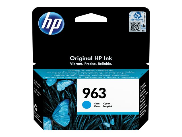 HP 963 - 10.74 ml - cyan - original - ink cartridge - for Officejet 9012, Officejet Pro 90XX