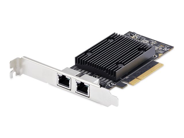 StarTech.com - Network adapter - PCIe 3.0 x8 low profile - Gigabit Ethernet / 10Gb Ethernet x 2 - black - TAA Compliant
