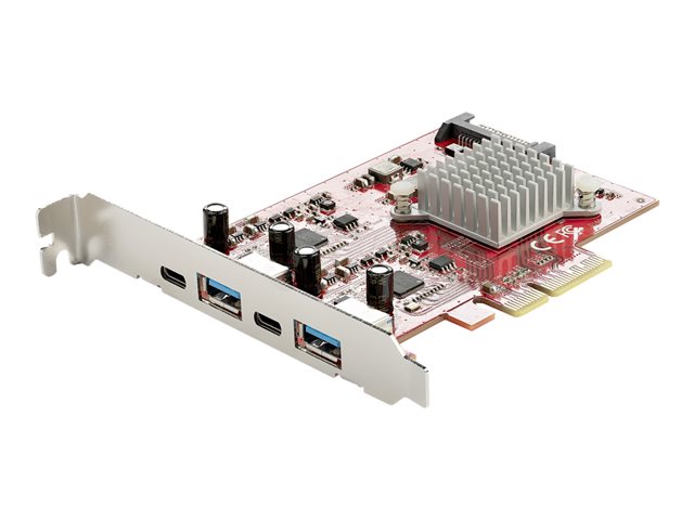 4-Port USB PCIe Card - 10Gbps 2x USB-C 2