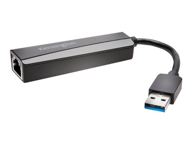 Kensington UA0000E - Network adapter - USB 3.0 - Gigabit Ethernet x 1 - black
