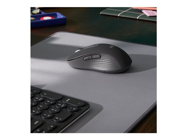 Logitech Signature M650 L for Business - Mouse - right-handed - 5 buttons - wireless - 2.4 GHz, Bluetooth - Logitech Logi Bolt USB receiver - graphite