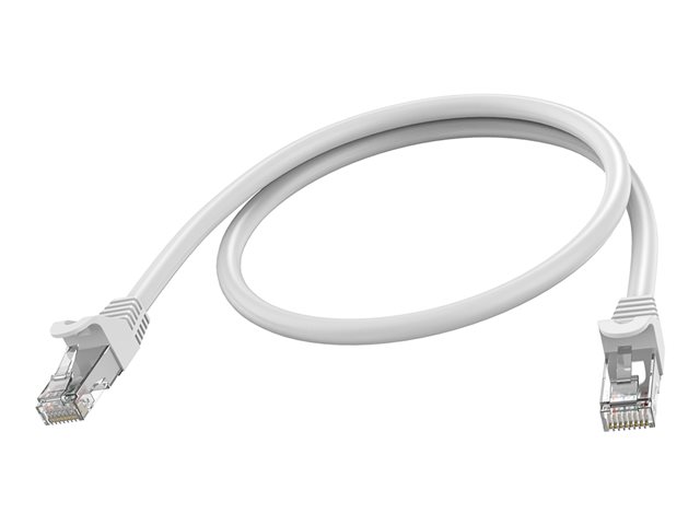 RJ45 (m) to RJ45 (m) - STP shielded twisted pair - CAT 6a - 10 Gbps - 24 AWG - booted - 50 cm - white