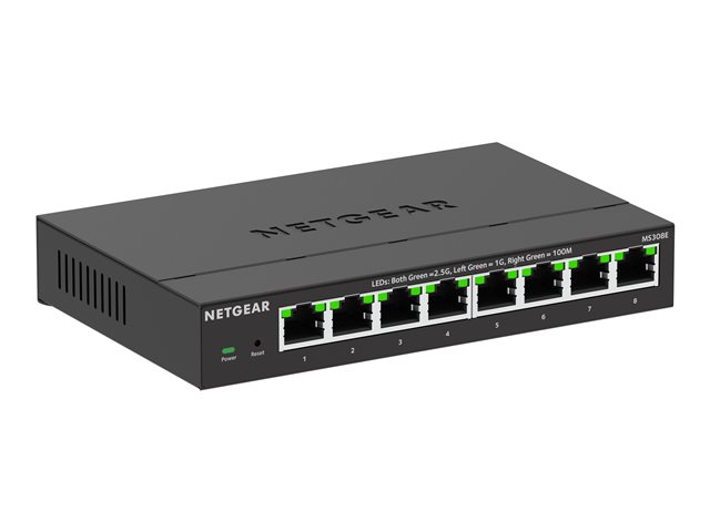 NETGEAR 300 Series Plus MS308 - Switch - multi-gigabit - Managed - 8 x 100/1000/2.5G - desktop, wall-mountable
