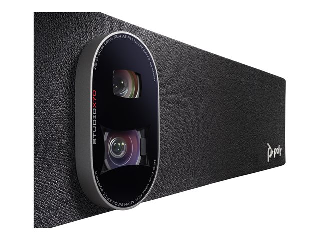 Poly Studio X70 - All-in-One video bar - Zoom Certified, Certified for Microsoft Teams, Google Meet Certified - black
