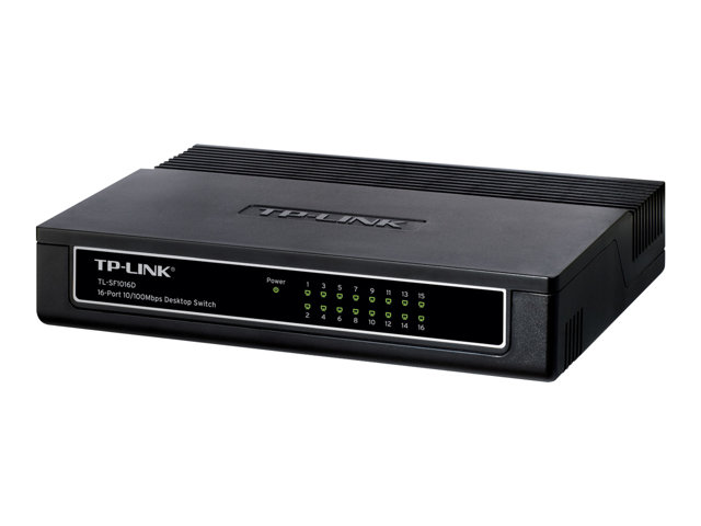 TP-Link TL-SF1016D 16-Port 10/100Mbps Desktop Switch - Switch - 16 x 10/100 - desktop