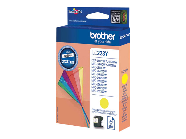 Brother LC223Y - Yellow - original - ink cartridge - for Brother DCP-J4120, J562, MFC-J4625, J480, J5320, J680, J880, Business Smart MFC-J4420