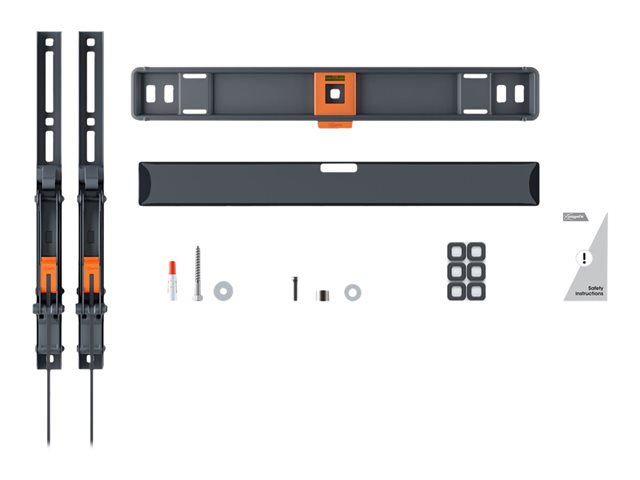 Vogel's Comfort TVM 3415 - Mounting kit (bracket, interface display strips, cover) - for flat panel - aluminium - black - screen size: 32\"-65\" - wall-mountable