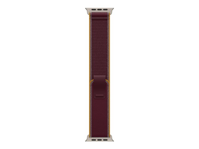 49mm Burgundy Alpine Loop - Large - Natural Titanium Finish