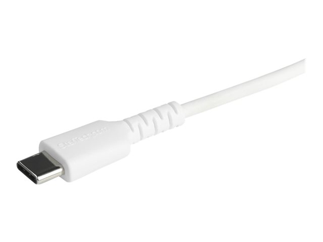 StarTech.com (1m) Durable White USB-C to Lightning Cable, Heavy Duty Rugged Aramid Fiber USB Type A to Lightning Charger/Sync Power Cord, Apple MFi Certified iPad/iPhone 12 Pro Max - iPhone 7/8/11/11 Pro - Lightning cable - Lightning male to 24 pin USB-C male - 1 m - white