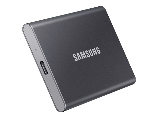 Samsung T7 MU-PC2T0T - SSD - encrypted - 2 TB - external (portable) - USB 3.2 Gen 2 (USB-C connector) - 256-bit AES - titan grey