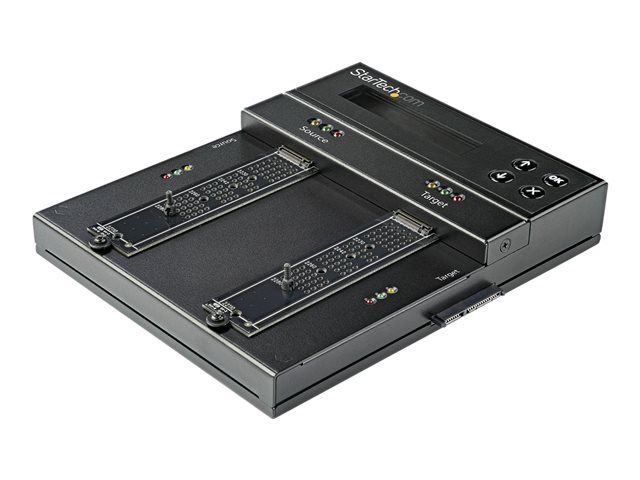 StarTech.com Standalone M.2 SATA & M.2 NVMe Duplicator and Eraser, HDD/SSD Cloner & Wiper for M.2 PCIe AHCI/NVMe, M.2 SATA, 2.5/3.5\" SATA Drives, External Hard Drive Eraser/Duplicator, TAA - Drive Sanitizer/Copier - Solid state / hard drive duplicator/eraser - 4 bays (SATA-600 / PCI Express (NVMe)) - TAA Compliant