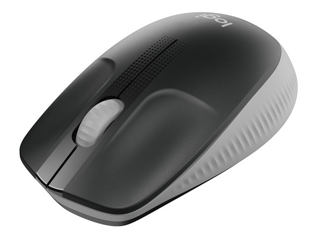 Logitech M190 - Mouse - optical - 3 buttons - wireless - USB wireless receiver - mid grey