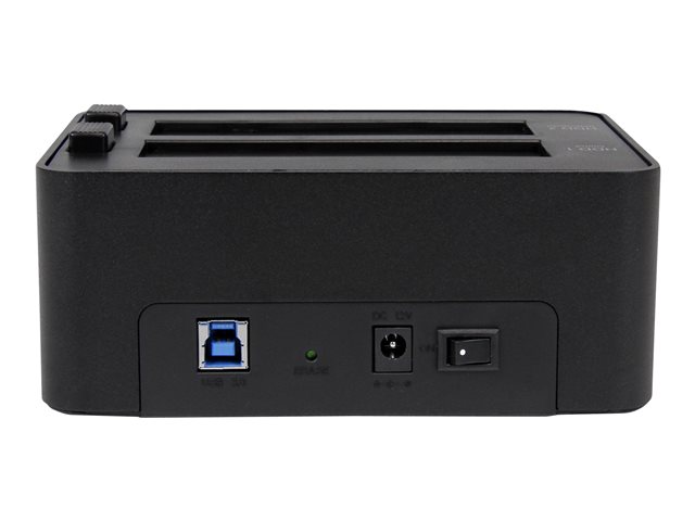 StarTech.com Dual Bay Hard Drive Duplicator and Eraser, Standalone HDDSSD ClonerCopier, USB 3.0 to SATA Docking Station, Hard Disk Duplicator and Sanitizer Dock - ToollessTop-Loading Design - Hard drive duplicator - 2 bays (SATA-300) - for P/N: SVA12M5NA