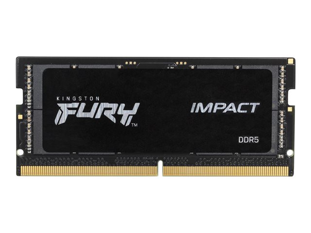Kingston FURY Impact - DDR5 - module - 16 GB - SO-DIMM 262-pin - 4800 MHz / PC5-38400 - CL38 - 1.1 V - unbuffered - on-die ECC - for Intel Next Unit of Computing 13 Extreme Kit - NUC13RNGi9